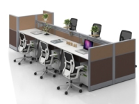 KALN – Bureau de travail modulaire ouvert en métal, extensible et convertible, pour 4 à 8 personnes, mobilier pour espace de travail à domicile