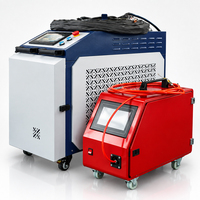 Machine de soudage au laser à fibre portative 1500W, soudeuse laser 4 en 1 pour la fabrication de cadres de panneaux publicitaires et de caissons lumineux