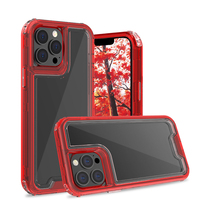 3 in 1 kristal şeffaf telefon kılıfı için iPhone13 14 12 11 Pro Max Mini XS XR X 7 8 artı şeffaf telefon kapak zırh geri kılıfları