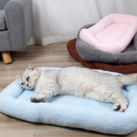 Weiches Plüsch Mehrfarbiges Haustier bett Bequemes Sofa Car Square Dog Cat Mat Langlebiges Pet House Nest