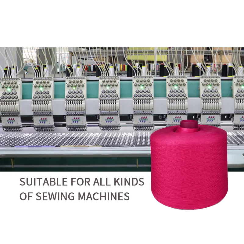 Yarns for knitting machine textile yarn embroidery sewing 100% polyester dyed blended yarn