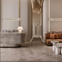 Luxe Calacatta Viola Marbre Surface Cannelée Bureau Comptoir pour Salon de Beauté Hôtel Réception Comptoir Bureau Beauté