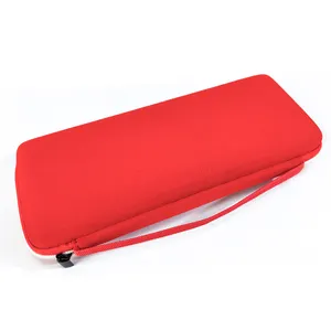 Bolsa de accesorios de transporte roja impermeable, Teclado mecánico inalámbrico Eva personalizado, estuche de viaje para ratón y teclado externo