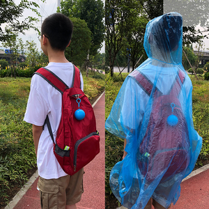 Disposable Rain <b>Poncho</b> Pe Material Hiking Travel Adult Child Keychain Ball <b>Poncho</b> <b>Raincoat</b> - Product Image 6