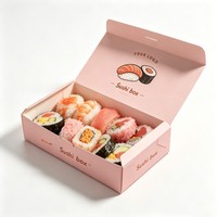 Boîte d'emballage alimentaire en papier recyclable pour sushi, biscuits, chocolat, pain, snacks, desserts, vente en gros, personnalisable, impression de qualité alimentaire, fabrication en usine