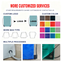 Sac à dos à cordon Xincai avec logo personnalisé, multicolores, imperméable, en polyester recyclé pour le rangement et les voyages, utilisation sportive