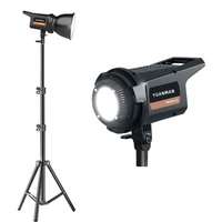 Projecteur LED 3-en-1 100W avec trépied 2,1 m et capuchon de protection en alliage d'aluminium pour diffusion en direct et éclairage photographique spécialisé