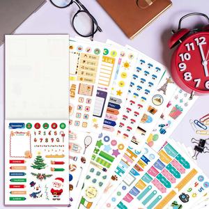 Feuille d'autocollants de planificateur de <span class=keywords><strong>liste</strong></span> de tâches hebdomadaires mensuelles annuelles personnalisées Divers thèmes Autocollants de scrapbooking Feuille d'autocollants décoratifs - Product Image 6