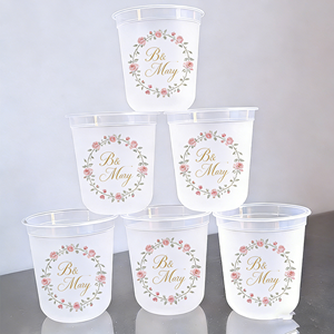 Contenant en plastique PET jetable transparent et écologique pour boissons froides, idéal pour les plats à emporter, les fêtes et les restaurants, 8 oz - Product Image 1