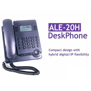 Téléphone de bureau ALE-20h à port unique hybride Digital-IP Essential Dual Stack NOE-SIP écran 2.8 pouces 132x64 B W avec rétro-éclairage Audio HD - Product Image 2