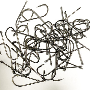 Móc câu thép carbon cao, hai ngạnh xoay, cán dài, màu đen, kiểu lệch tâm, dùng câu cá biển, sông, giữ mồi nước mặn - Product Image 6