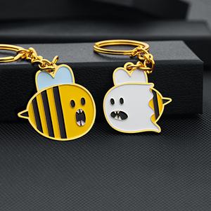 Llavero de aleación esmaltada creativo y lindo al por mayor, con patrón de animales y plantas, colgante decorativo de metal para bolso - Product Image 6