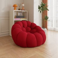 Fauteuil de relaxation individuel design Football Bubble Pumpkin en tissu tricoté avec éponge haute densité pour salon