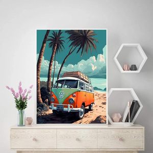 Peintures murales en acrylique, peinture par numéros pour adultes, peinture acrylique DIY pour adultes et enfants, kit de peinture par numéros sans cadre pour la décoration de la maison - Product Image 5