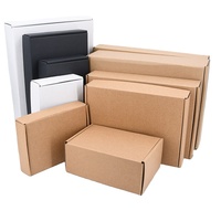 Emballage d'expédition de cadeaux en stock Boîte postale en carton brun blanc recyclé Boîtes en carton ondulé en papier kraft