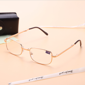 <strong>Floding</strong> Reading Glasses With case High Quality Metal Reading Glasses Men Women Blue Light Reading Eyewear in Stock - Product Image 3