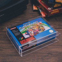Protecteur de jeu vidéo Super Nintendo Boîte d'affichage en acrylique transparent sans poussière UV SNES N64