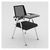 Chaise d'entraînement confortable avec tableau d'écriture, chaise de conférence pliable, table d'étudiant avec bras pour tablette