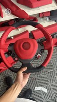 Vente en gros d'usine, housses de siège de haute qualité pour remplacement de sièges Ferrari, en cuir véritable rouge