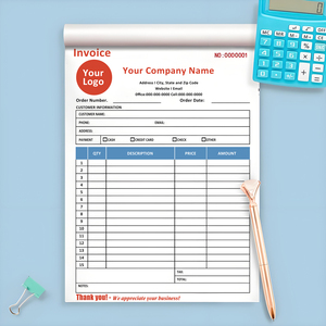 Biểu tượng tùy chỉnh A5 mua hàng hình thức 2 phần A4 <span class=keywords><strong>carbonless</strong></span> bản sao 8.5x11 inch hóa đơn cuốn sách <span class=keywords><strong>carbonless</strong></span> giấy các tông Cuốn sách nhận - Product Image 4