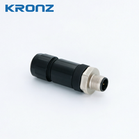 Connecteur M12 à double entrée de câble, codage A - KRONZ, borne à vis mâle 4 broches, répartiteur en Y, câblable sur site, IP67 pour capteur/actionneur
