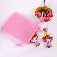 Mini microfibre avec Logo personnalisé, pochettes en velours à cordon de serrage, bijoux, emballage pour cadeaux, vente en gros, pièces