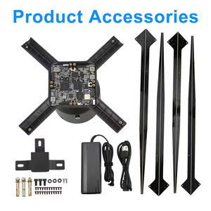 จอโฮโลแกรม LED แบบแฟชั่นเครื่องโฆษณาด้วยตาเปล่าสเตอริโอ13ซม. โปรเจคเตอร์ LED แสดงผลโฮโลแกรม3D พัดลมโฮโลแกรม - Product Image 2