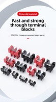 Bloc de bornes DIN 600V 100A 200A 2 pôles, conducteur en cuivre, connecteur traversant 1 entrée 2 sorties avec cache-poussière, OEM/ODM, vente en gros