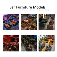 Canapé de bar américain de luxe, capitonné, en similicuir orange vintage, mobilier de boîte de nuit