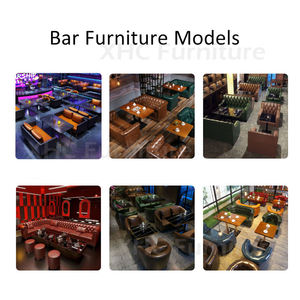 Sofá americano de lujo con botones capitoné, sofá naranja vintage de piel sintética, <span class=keywords><strong>muebles</strong></span> para discoteca - Product Image 3