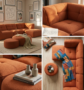 Canapé modulaire de style <span class=keywords><strong>Togo</strong></span> moderne, canapé au sol en mousse haute densité 32D, canapé sans cadre compressé sous vide pour la maison - Product Image 4