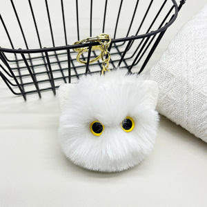 New Cute <span class=keywords><strong>Cat</strong></span> Head Plüsch Schlüssel bund Damen Geburtstags geschenk Auto tasche Schlüssel bund Anhänger Plüsch tier