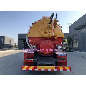 Dongfeng Cummins 195HP/230HP 15Cbm Factory Price Top Quality Sewer and Industrial Cleaning Sewage Suction Vacuum Tank Truck