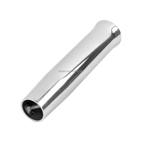 Support de canne à pêche en aluminium évasé avec insert en vinyle, à souder, poli miroir, matériel marin