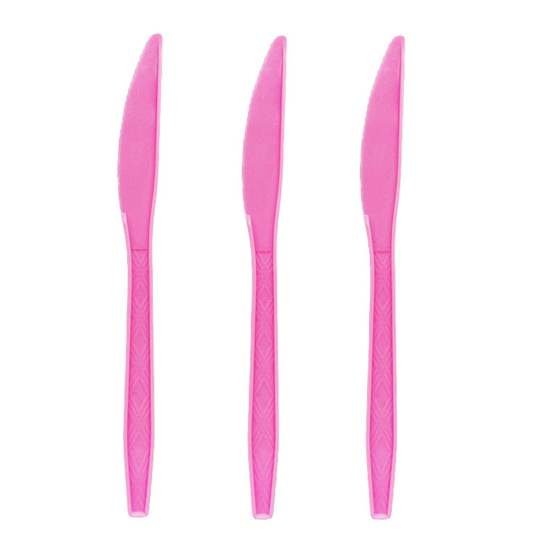 Couteau en plastique rose-10pcs