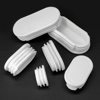 Bouchons en plastique blanc ovales, rectangulaires, carrés et ronds AllPro pour meubles, tubes métalliques, pieds de chaise, embouts, inserts