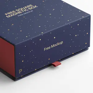 Logo personnalisé Emballage gris de luxe avec étui rigide Boîtes cadeau en papier de carton rigide pour cosmétique