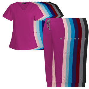 Seragam Kerja Wanita Niaahinn Atasan Lengan Pendek Celana Jogger Set Seragam Salon dan <span class=keywords><strong>SPA</strong></span> Seragam Perawat - Product Image 3