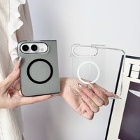 Casing Ponsel Magnetik Transparan Berkualitas Tinggi untuk iPhone 18 Fold Ultra Samsung Z Fold 8 Ultra, Anti Benturan, Hard Back