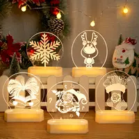 Tira de luces LED decorativa para decoración de Navidad, tira de luces acrílicas con motivo de árbol de navidad, regalos de Navidad, luz nocturna 3d, d01