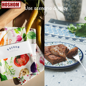 HOSHOM vendita calda di alta qualità cotone saia personalizzato ricamato Vintage strofinaccio per <span class=keywords><strong>cucina</strong></span> piatto cottura pasta madre regalo di nozze - Product Image 2