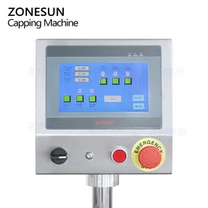 ZONESUN ZS-XG440G automatische Kunststoff-Abreiß flasche Candy Tear Band Tamper Evident Bottle Cover Cap Press Capping Machine