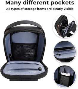 男性用防水盗難防止旅行オートバイ用チェストクロスボディショルダースリングバッグUSB付き男性用 - Product Image 3