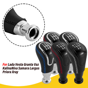 Leather Gear <b>Shift</b> <b>Knob</b> For Lada Manual Cars Ergonomic Design JM6-3 - Product Image 2