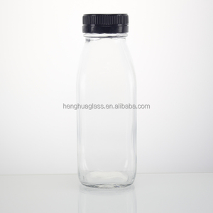 Chất lượng cao 3oz 10oz 11oz 16oz 32oz Flint kính chai nước giải khát với nhựa giả mạo nắp bằng chứng cho sữa nước giải khát - Product Image 3