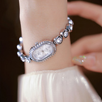 BS luxe or Quartz montres-bracelets pour femmes Unique personnalité ethnique Style rétro acier inoxydable analogique lumière luxe