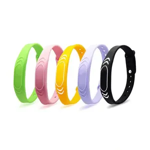 Nhà Máy Giá không thấm nước NFC Silicone Vòng đeo tay RFID dây đeo cổ tay 125Khz EM4100 NFC ban nhạc