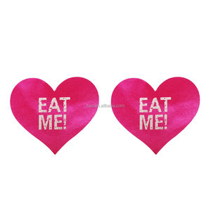 SacKnove mujer amor Areola KISS ME letras desechables transpirables autoadhesivo cubierta de pecho hermoso Sexy corazón pezón pegatinas - Product Image 6