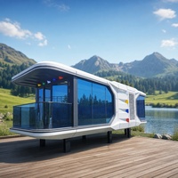 Maison préfabriquée en conteneur de 20 pieds, maison modulaire préfabriquée moderne, maison miniature extensible de luxe pour bureau et habitation