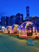 Dôme Igloo préfabriqué moderne pour hôtel et commerce, tente à bulles transparente pour extérieur avec installation facile